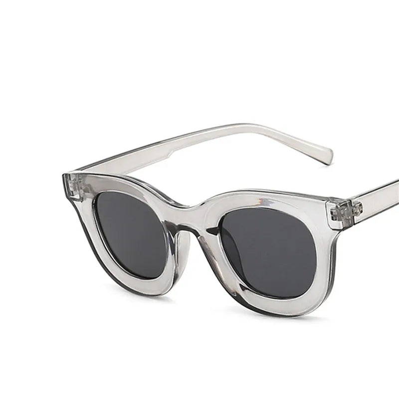 Thick Frame Retro Round Sunglasses UV400