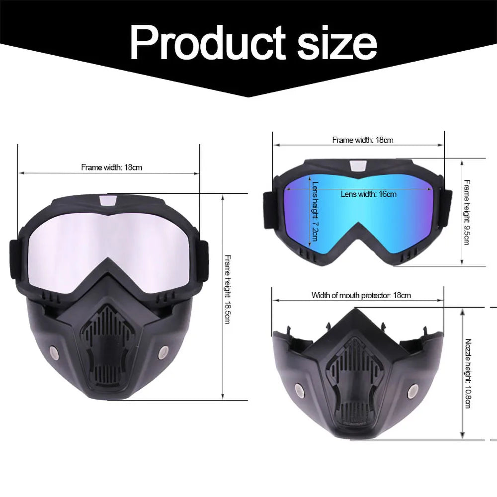 Adjustable  Motocross Motorcycle Goggles Breathable Full Face Protective Mask