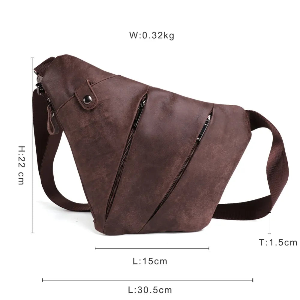 JOYIR Vintage High Quality Genuine Leather Men Messenger/Crossbody Bag