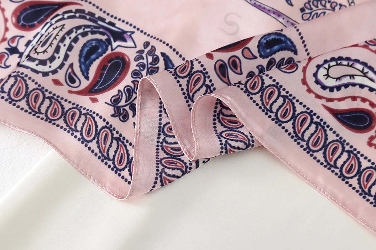 Silk/Satin/Paisley Head Bandana/Scarf