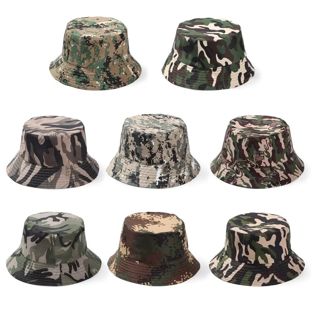 Camouflage Bucket Hat Wide Brim