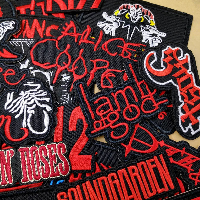 27Pcs Iron On Rock Band Patches For Clothing Embroidered