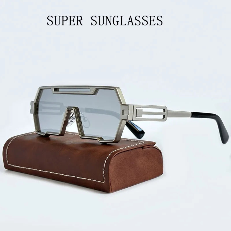 Square Vintage Heavy Metal Steampunk Sunglasses