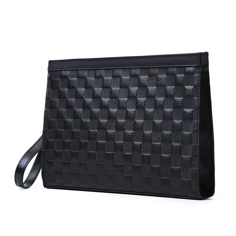 Men's Luxury Plaid Clutch Bag