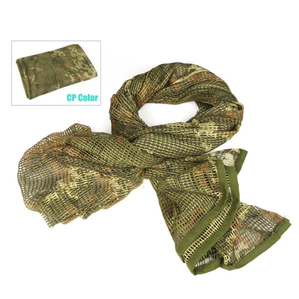 Camouflage Outdoor Scarf Tactical Mesh Breathable