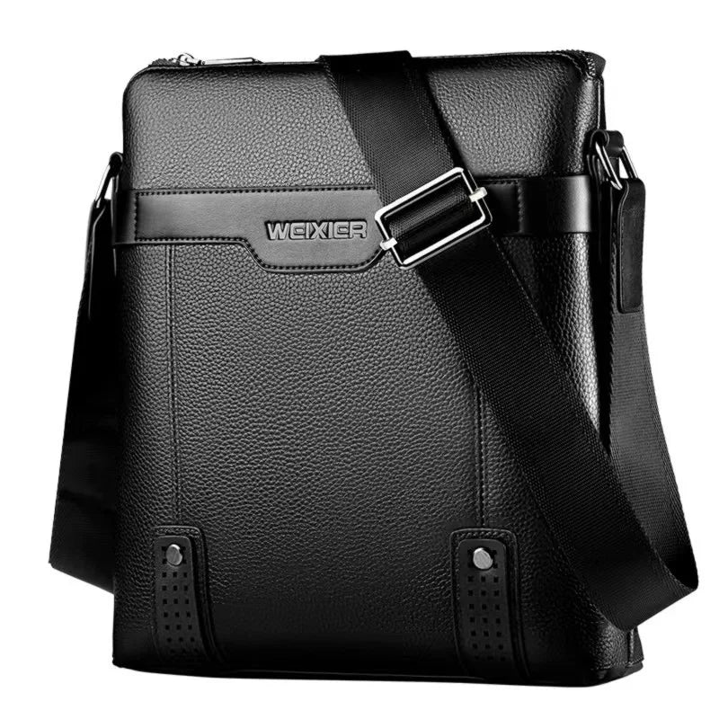 New WEIXIER Men's Solid Crossbody Bag Black, Auburn