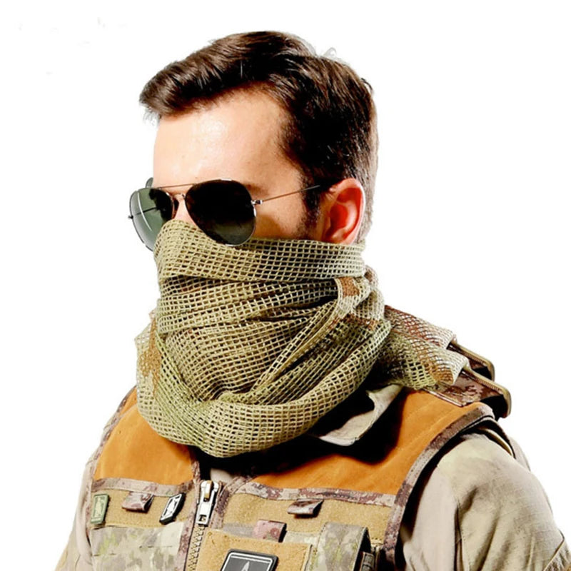 Camouflage Outdoor Scarf Tactical Mesh Breathable