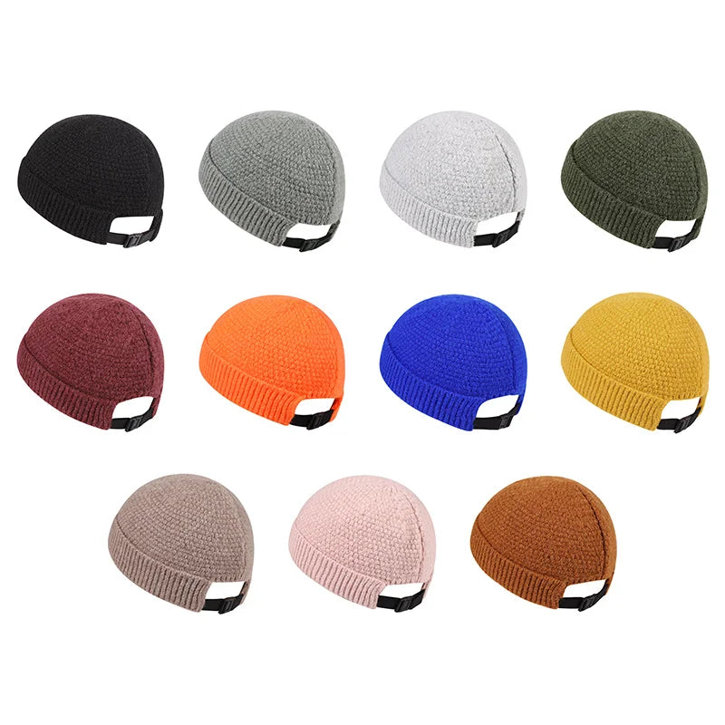 Mens Knitted Beanie Rimless Baseball Cap