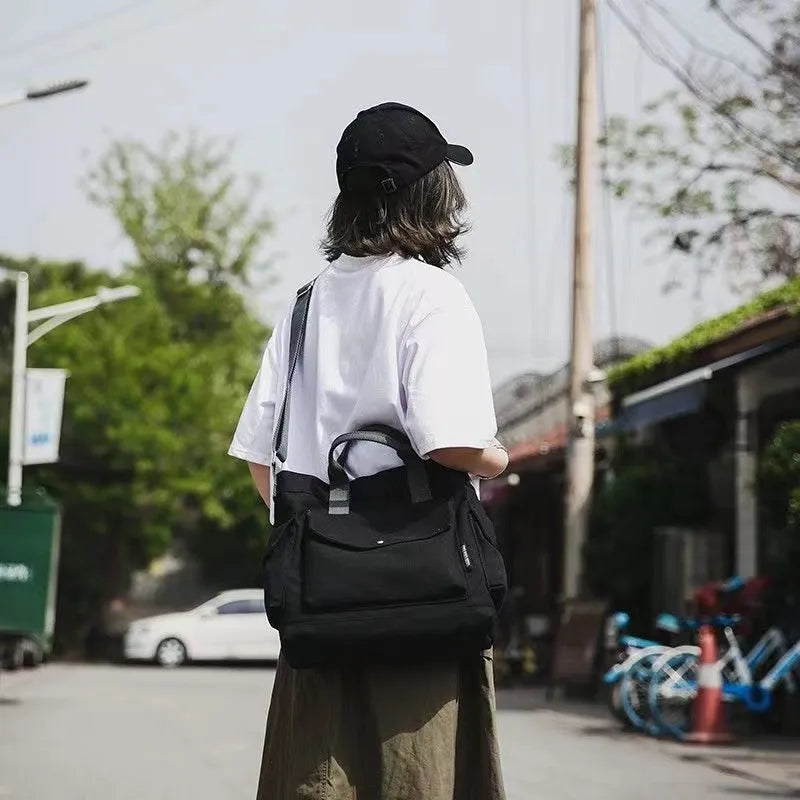 Big Capacity Cross body/Tote Shoulder Bags Black/White/Green/Yellow Solid Color