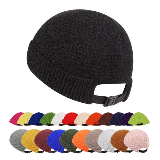 Mens Knitted Beanie Rimless Baseball Cap