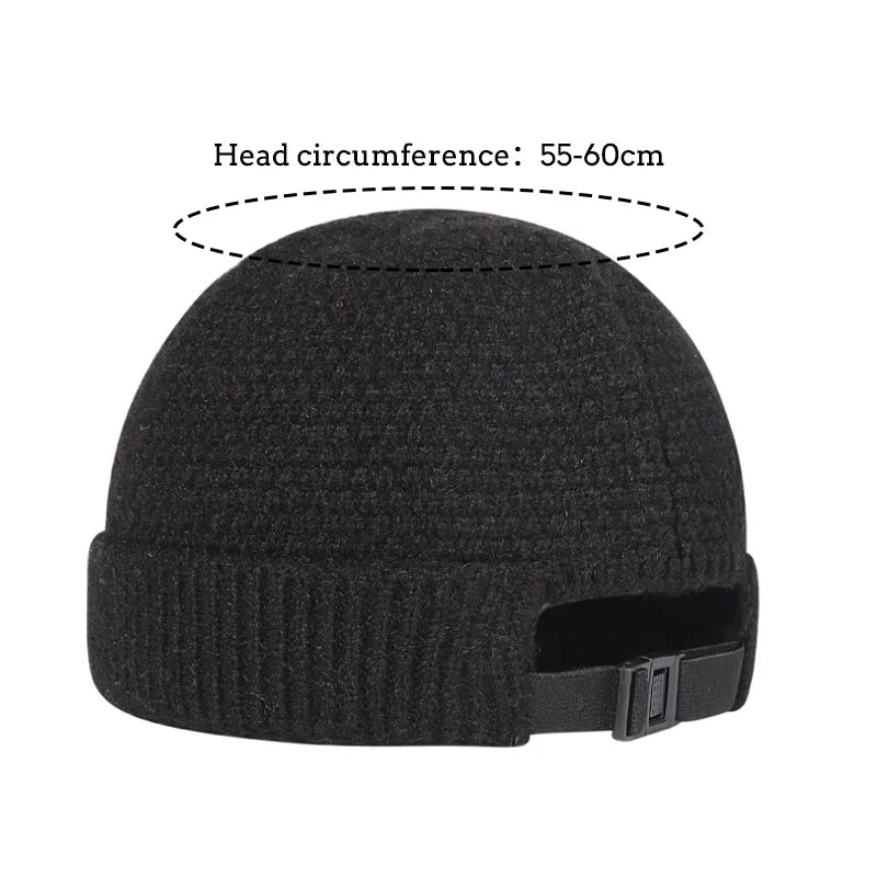 Mens Knitted Beanie Rimless Baseball Cap