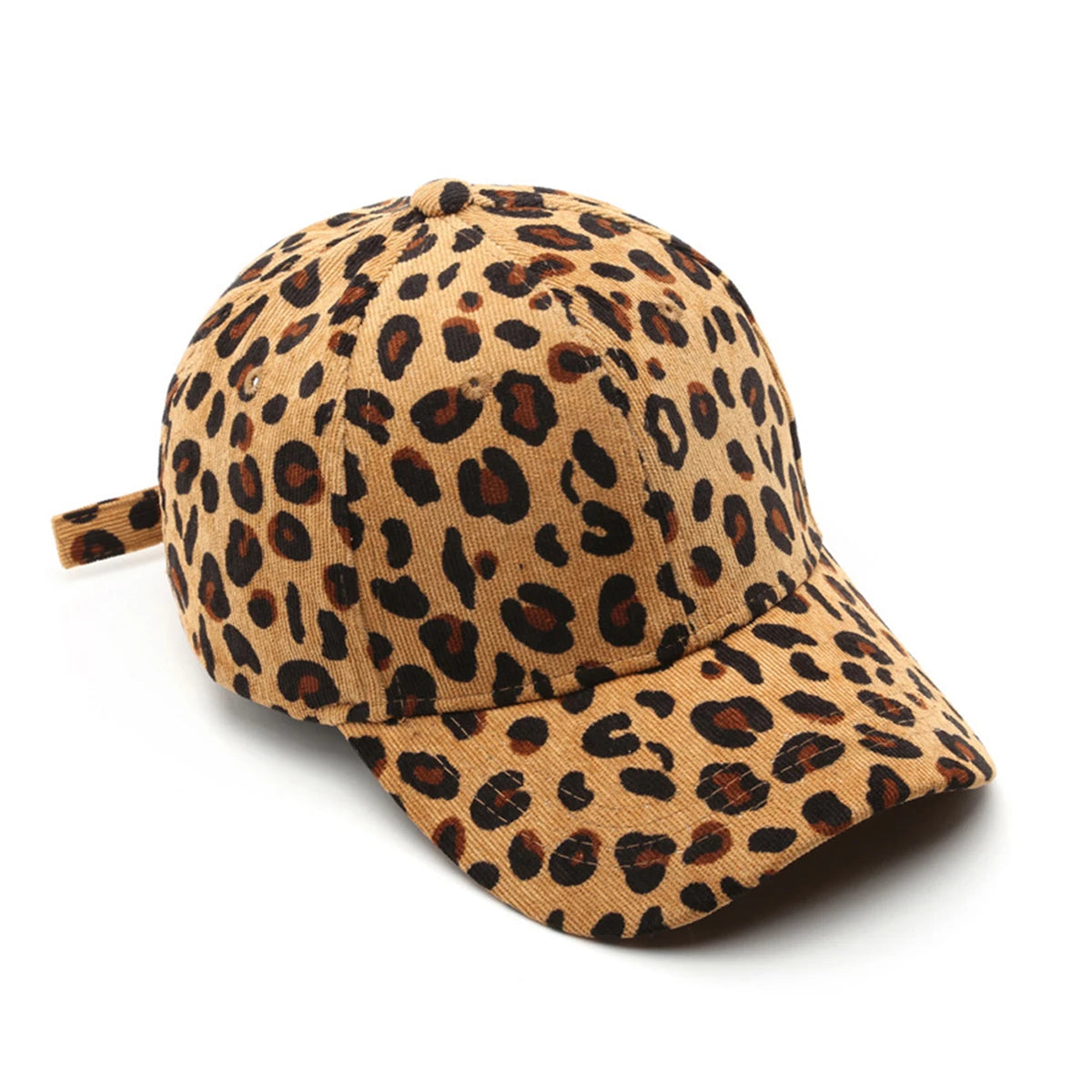 Leopard Corduroy Baseball Cap Snapback