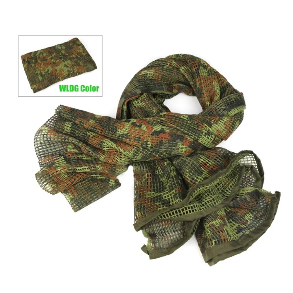 Camouflage Outdoor Scarf Tactical Mesh Breathable