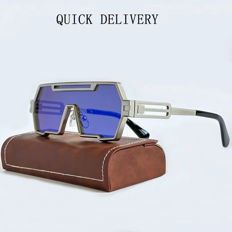 Square Vintage Heavy Metal Steampunk Sunglasses