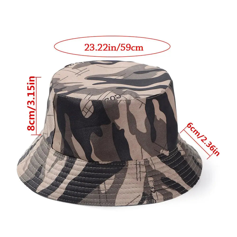 Camouflage Bucket Hat Wide Brim