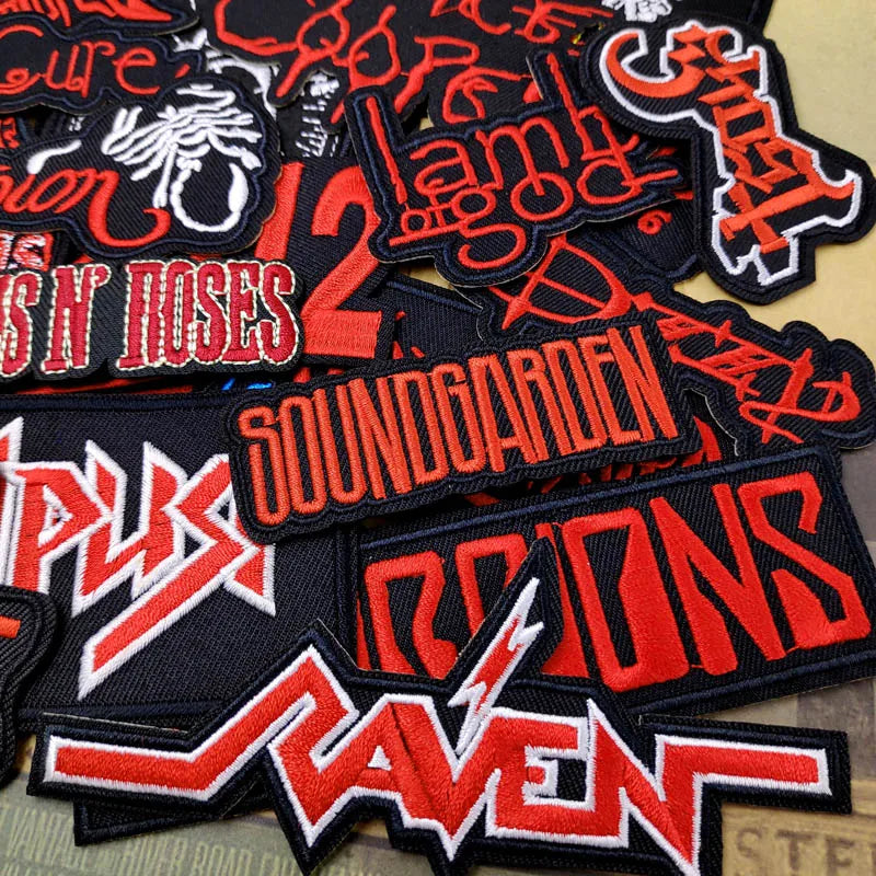 27Pcs Iron On Rock Band Patches For Clothing Embroidered