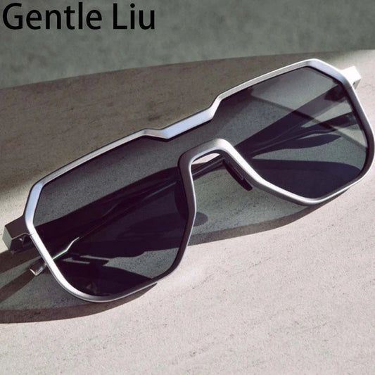 Men Vintage Luxury Steampunk Sunglasses/Oversized Square Eyewear  