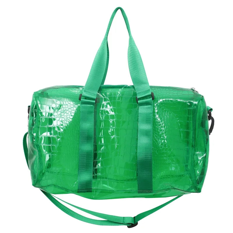 Waterproof Transparent PVC Fitness Crossbody Tote Bag