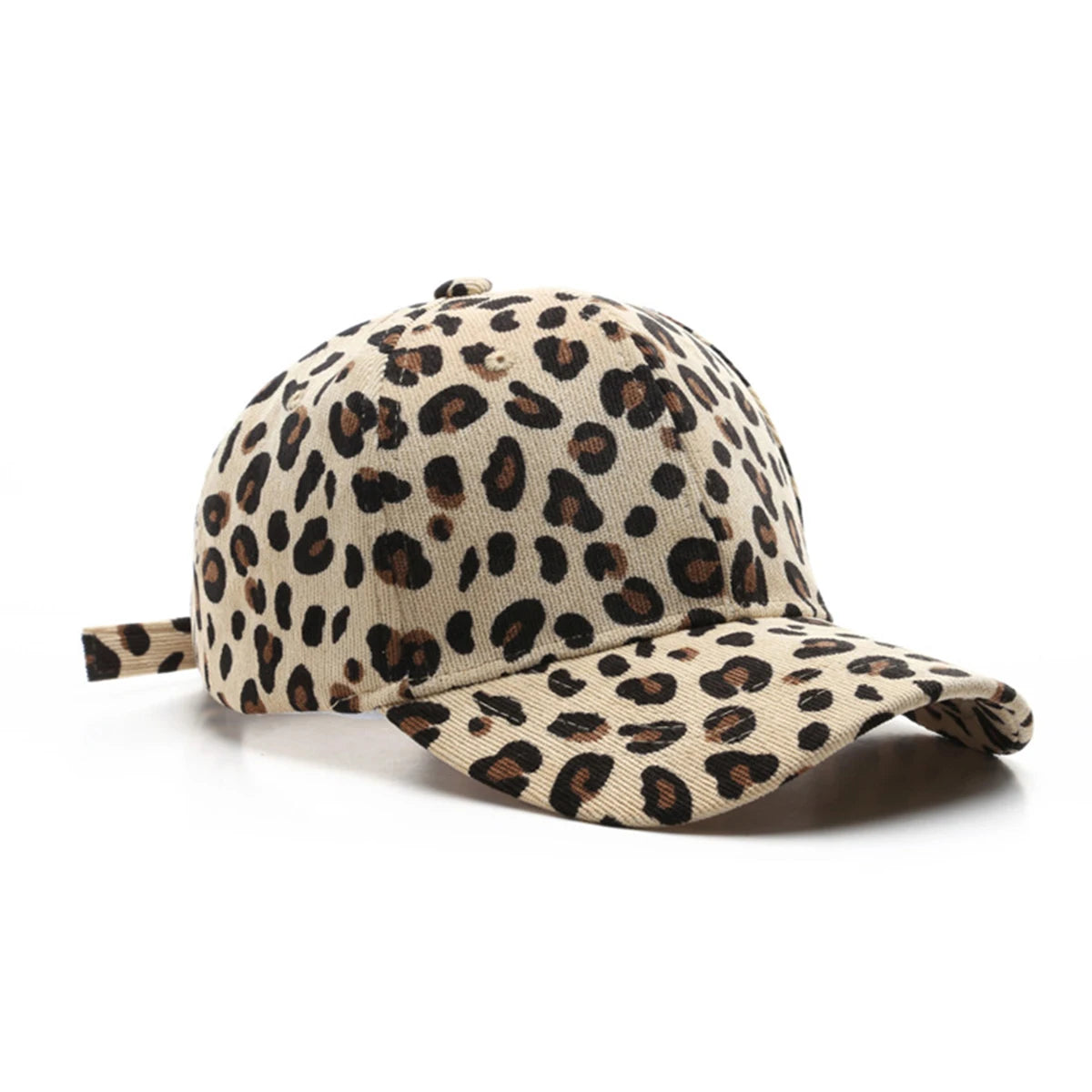 Leopard Corduroy Baseball Cap Snapback