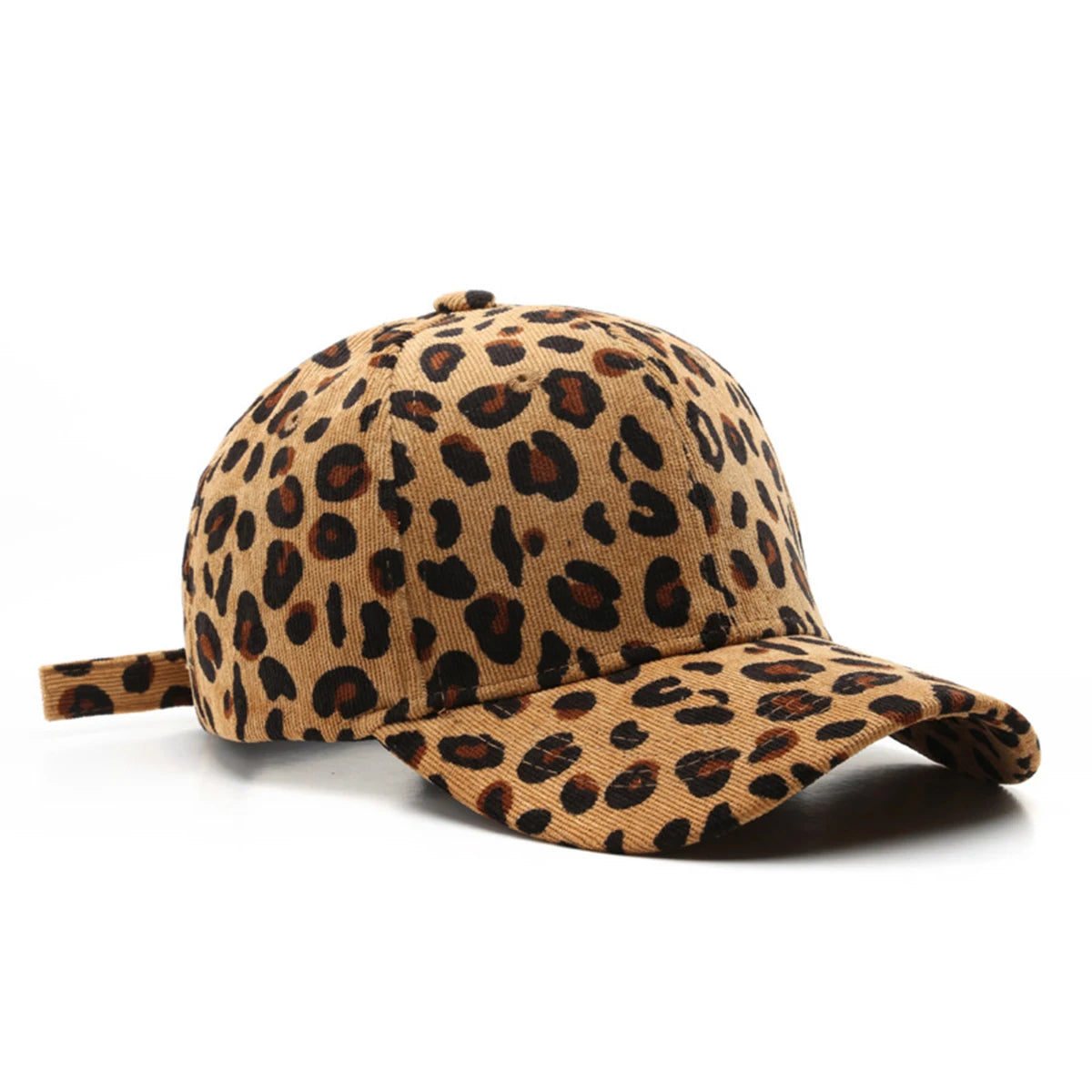 Leopard Corduroy Baseball Cap Snapback